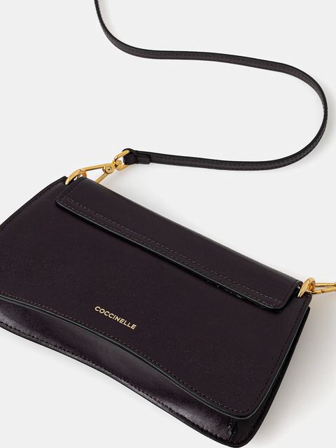 Coccinelle torebka skórzana kolor fioletowy E5.SSK.27.01.01