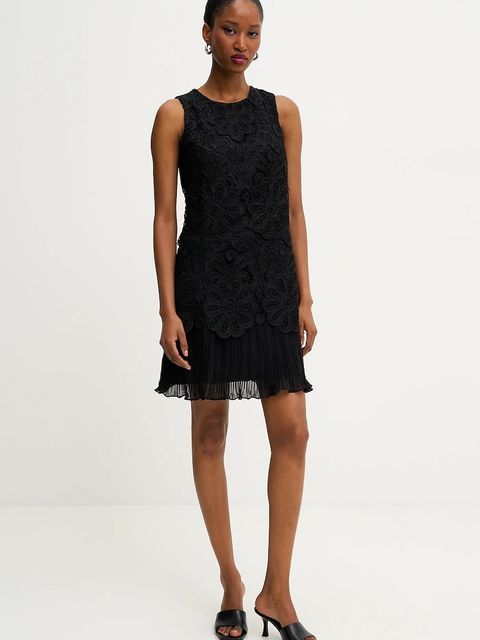 Answear.LAB sukienka kolor czarny mini prosta