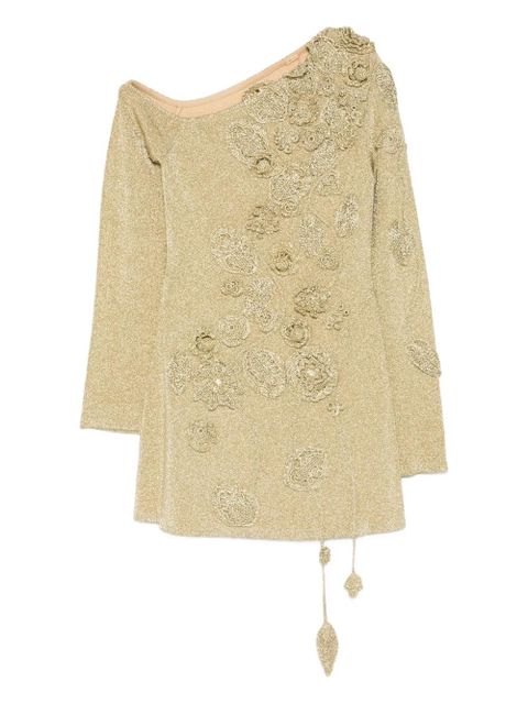 Cult Gaia Kaela floral-appliqué mini dress - Gold - zdjęcie produktu nr 1