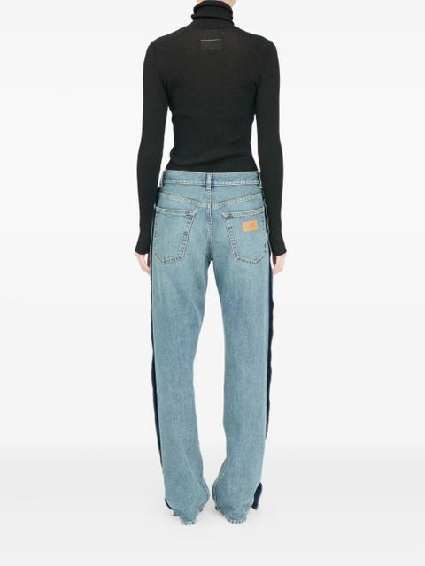 MM6 Maison Margiela panelled five-pocket jeans - Blue