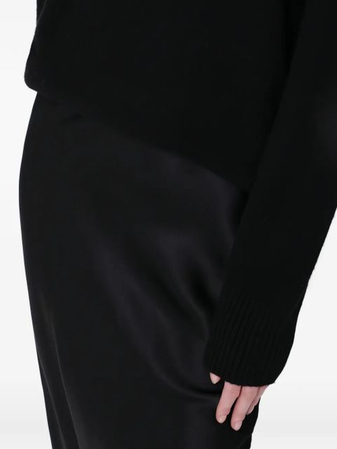 ANINE BING satin pencil skirt - Black