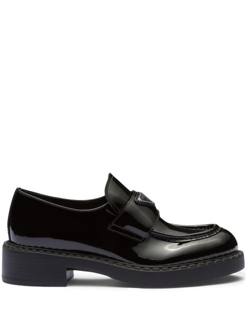 Prada Chocolate patent leather loafers - Black