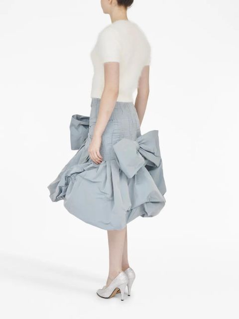 Maison Margiela short-sleeve knitted crop top - White