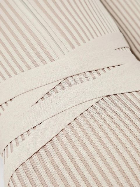 Manière De Voir knitted tie jumpsuit - Neutrals