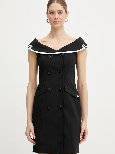 Karl Lagerfeld sukienka z dodatkiem wełny - zdjęcie produktu nr 1