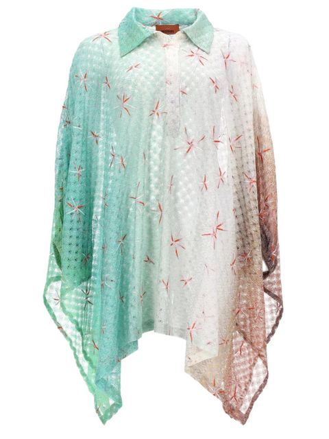 Missoni crochet-knit floral-embroidered top - Green - zdjęcie produktu nr 2