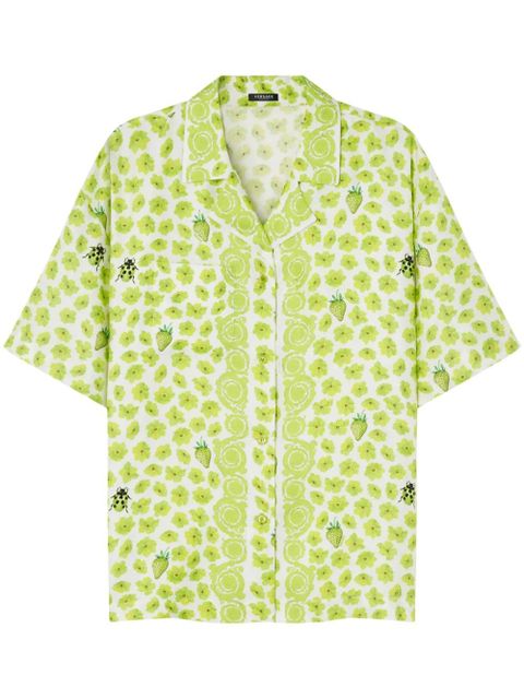 Versace Strawberry Garden silk shirt - Green - zdjęcie produktu nr 1