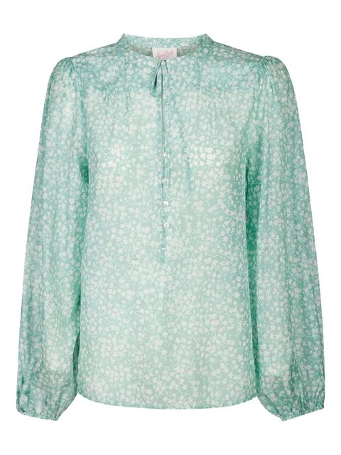 MC2 Saint Barth floral-print buttoned blouse - Green - zdjęcie produktu nr 1