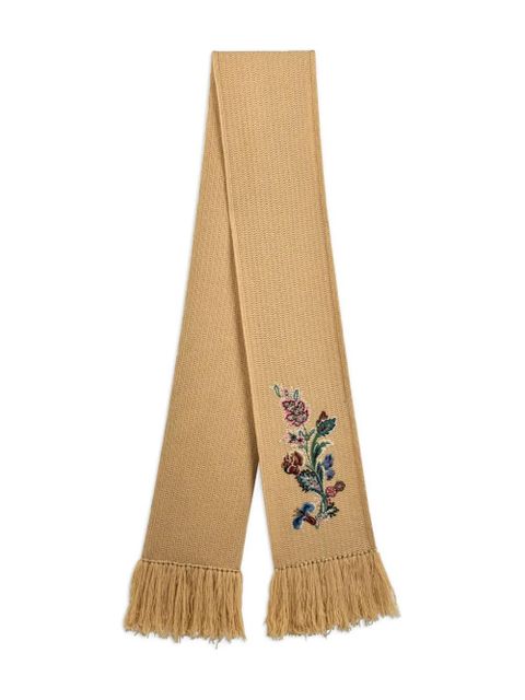 ETRO paisley-embroidered fringed scarf - Yellow - zdjęcie produktu nr 1