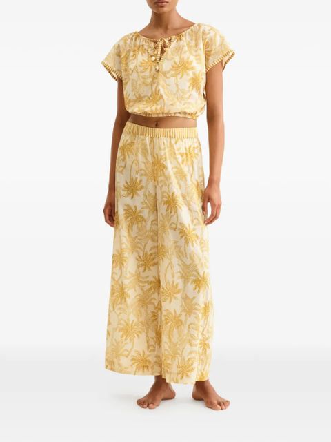 ERES Crocodile cropped blouse - Neutrals - zdjęcie produktu nr 2