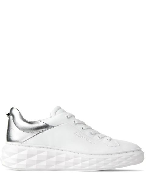 Jimmy Choo Diamond Maxi/F II leather sneakers - White - zdjęcie produktu nr 1