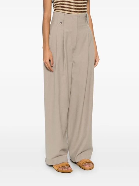 Nanushka pleated wide-leg trousers - Grey