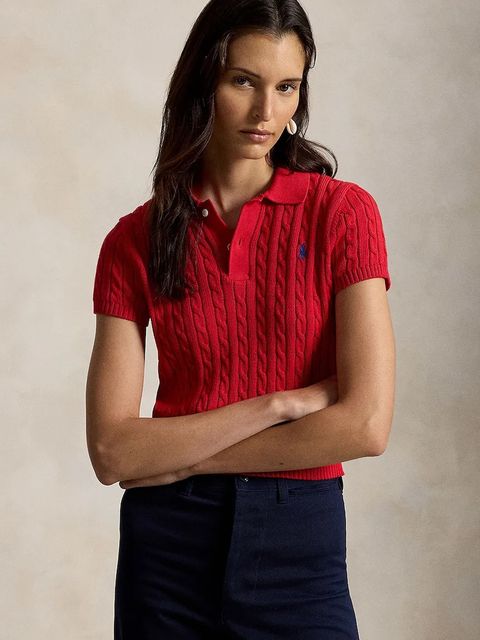Polo Ralph Lauren sweter z krótkim rękawem damski bawełniany - zdjęcie produktu nr 1