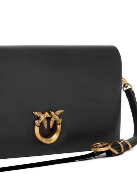 PINKO small Love Birds leather shoulder bag - Black
