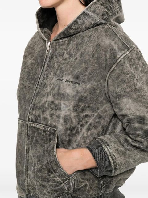 Alexander Wang hooded zip-up jacket - Grey