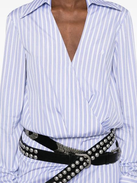 The Attico striped mini dress - White