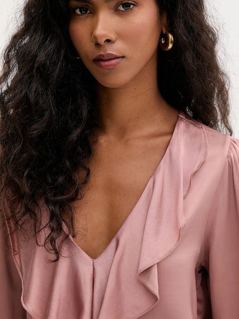 Fracomina bluzka damska kolor różowy gładka FS25WT1005W45101