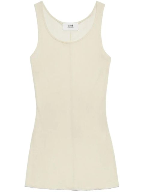 AMI Paris scoop-neck sleeveless tank top - Neutrals - zdjęcie produktu nr 1