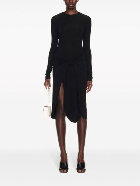 Off-White twist-detail midi dress - Black - zdjęcie produktu nr 2