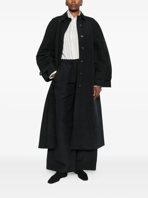 The Row belted single-breasted coat - Black
