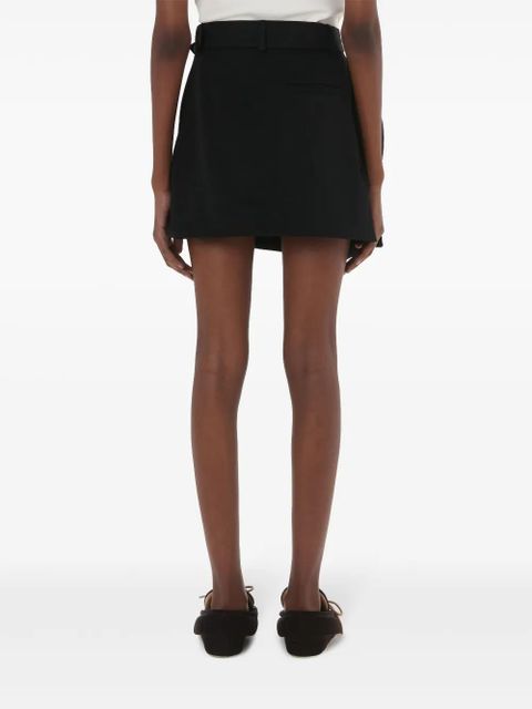 JW Anderson asymmetric draped wool mini skirt - Black