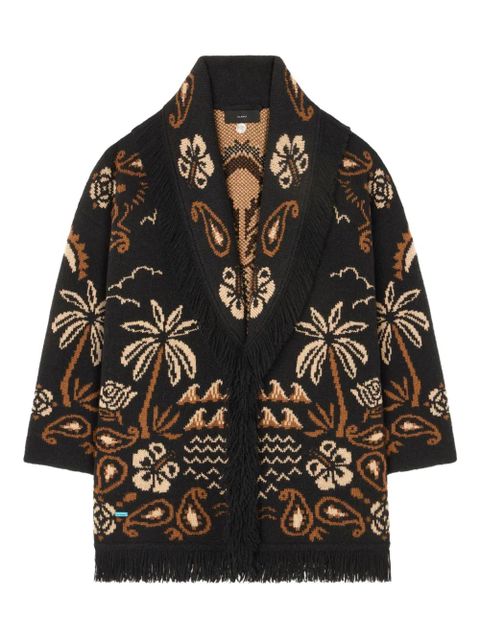 Alanui palm-tree fringe cardigan - Brown - zdjęcie produktu nr 1