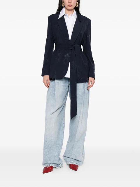 TWINSET floral tie-waist jacket - Blue - zdjęcie produktu nr 2