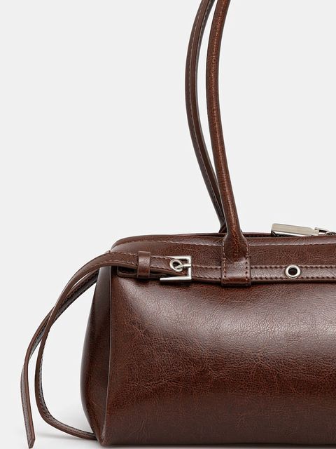 Answear.LAB torebka skórzana kolor brązowy