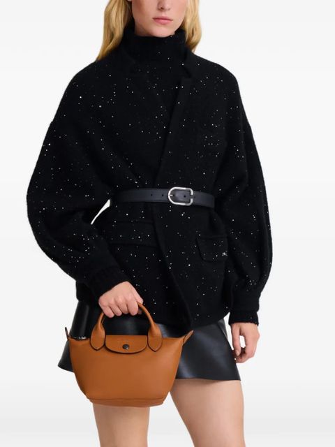 Longchamp Le Pliage Xtra XS leather tote bag - Brown