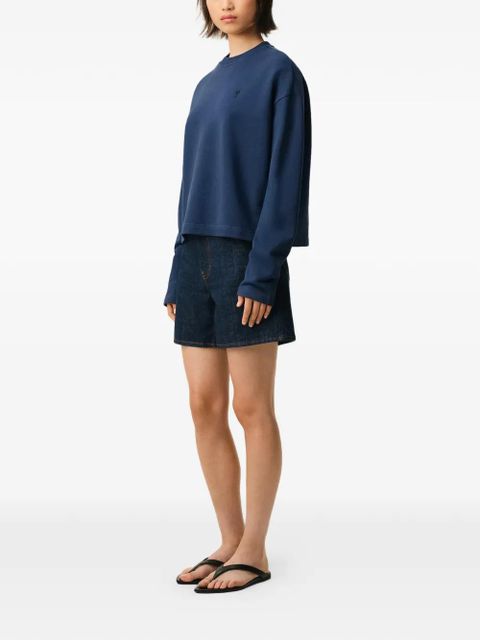 AMI Paris ami coeur cropped sweatshirt - Blue - zdjęcie produktu nr 2