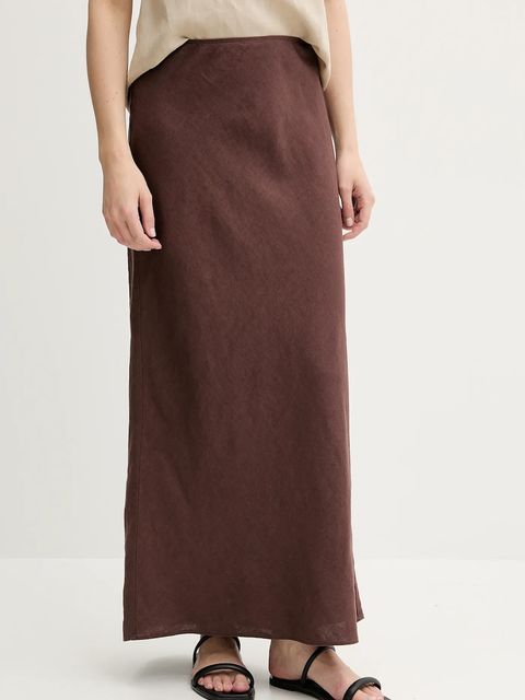 Samsoe Samsoe spódnica lniana SAAGNETA - zdjęcie produktu nr 1