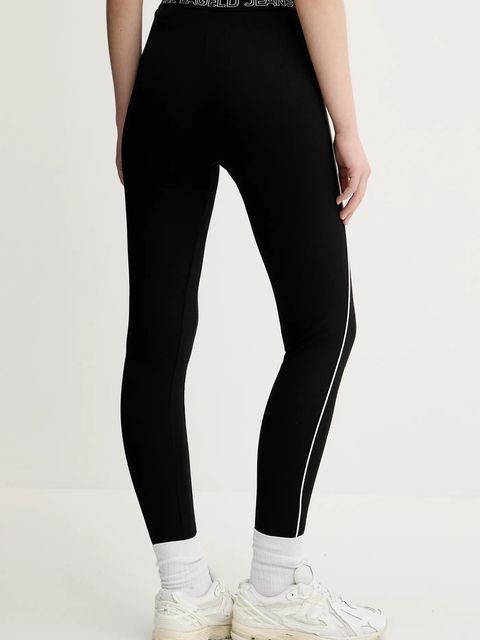 Karl Lagerfeld Jeans legginsy damskie kolor czarny gładkie A2W10153 - zdjęcie produktu nr 2