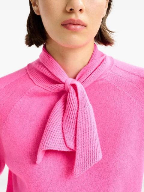 Essentiel Antwerp pussy-bow cashmere sweater - Pink