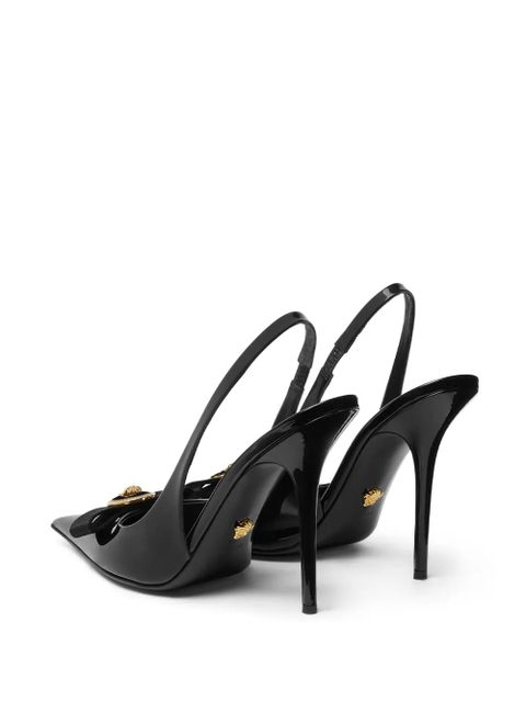 Versace Gianni 120mm leather pumps - Black - zdjęcie produktu nr 2