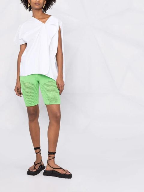 Nanushka crochet cycling shorts - Green - zdjęcie produktu nr 2