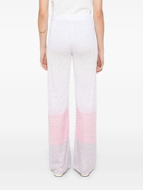 Missoni chevron-knit trousers - White
