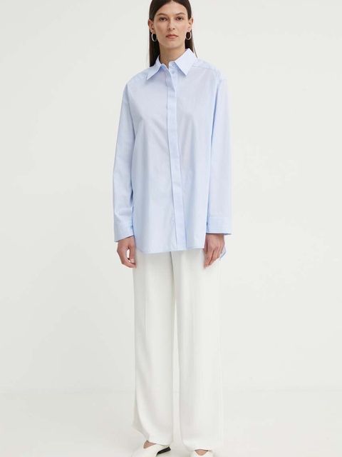 Day Birger et Mikkelsen koszula bawełniana Malou - Chambray damska kolor niebieski relaxed z kołnierzykiem klasycznym DAY65243277