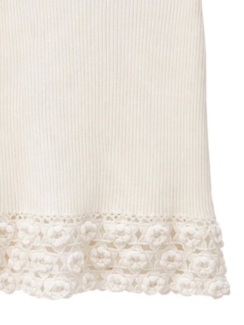 GANNI crochet ribbed skirt - White - zdjęcie produktu nr 2