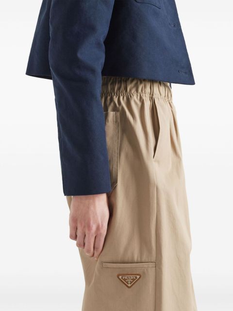 Prada poplin palazzo pants - Neutrals