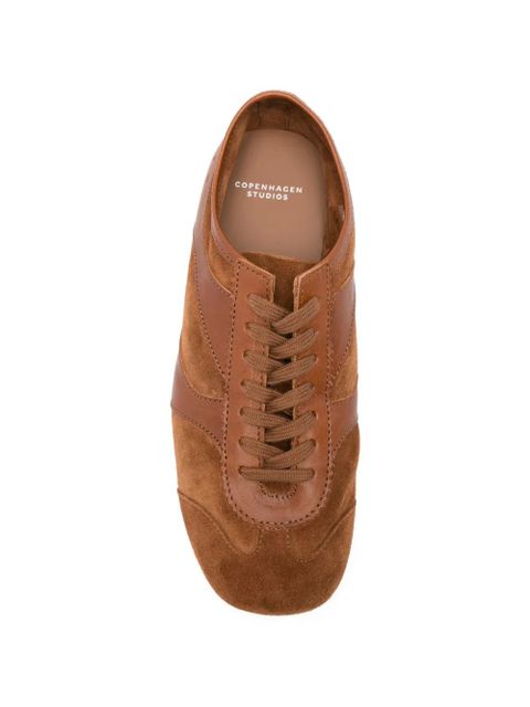 Copenhagen panelled leather sneakers - Brown
