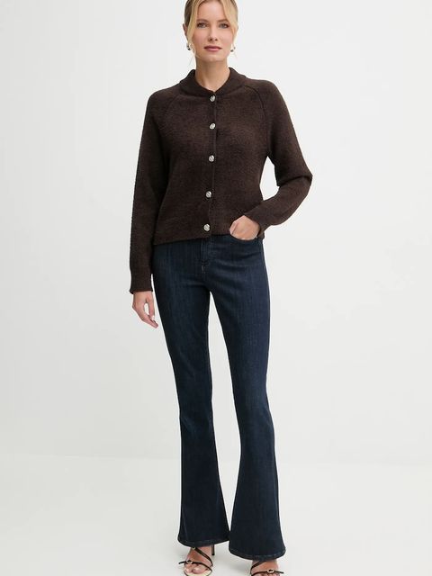 Morgan kardigan damski kolor brązowy MPACK - zdjęcie produktu nr 2