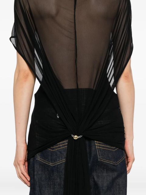 Jean Paul Gaultier short-sleeved top - Black