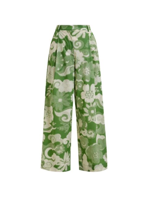 Essentiel Antwerp pleated printed trousers - Green - zdjęcie produktu nr 1