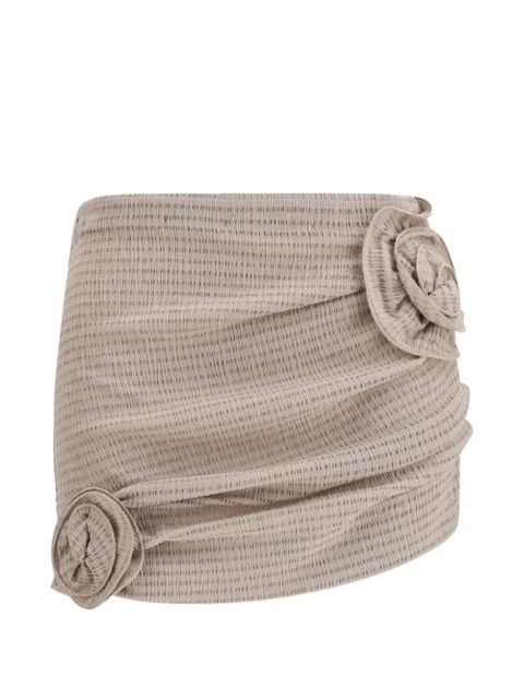 Magda Butrym flower-appliqué mini skirt - Brown - zdjęcie produktu nr 1