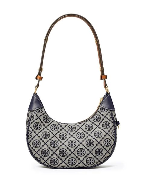 Tory Burch T Monogram Crescent shoulder bag - Blue