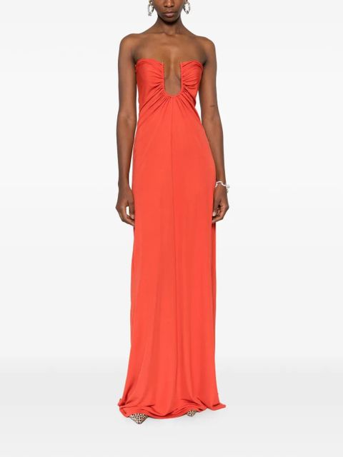 Christopher Esber Arced Palm maxi dress - Orange