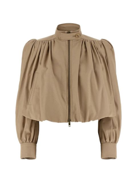 Chloé Curled boule cotton jacket - Neutrals - zdjęcie produktu nr 1