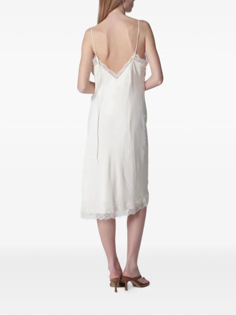 Róhe lace-trim midi dress - Neutrals