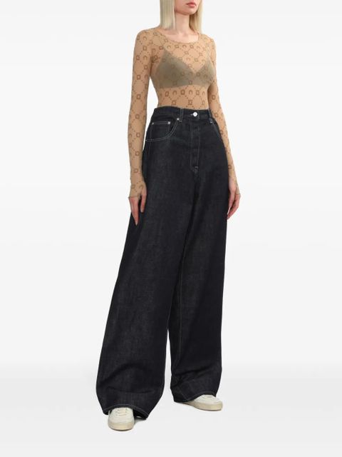 Marine Serre monogram crewneck top - Neutrals - zdjęcie produktu nr 2