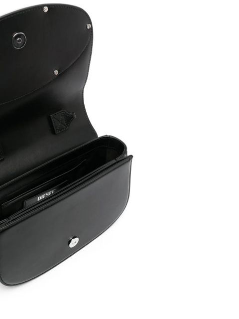 Diesel medium 1DR leather shoulder bag - Black
